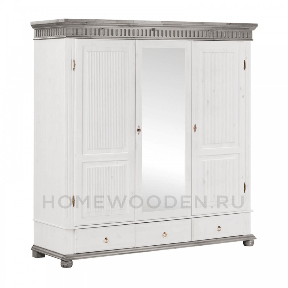 Шкаф "Хельсинки" 3SPGT из массива сосны