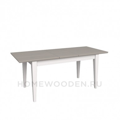 СТОЛ ОБЕДЕННЫЙ ФОРЕСТ СО ВСТАВКОЙ 140(179см)Х77см БЕЛЫЙ ВОСК/АНТРАЦИТ