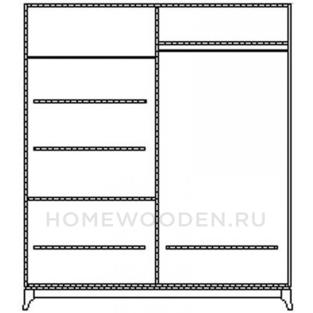 Шкаф для одежды Сабрина ММ-302-01/04Б