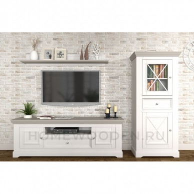 ШКАФ ДЛЯ ПОСУДЫ ФОРЕСТ НИЗКИЙ 2 ДВЕРИ 1 ЯЩИК БЕЛЫЙ ВОСК/АНТРАЦИТ