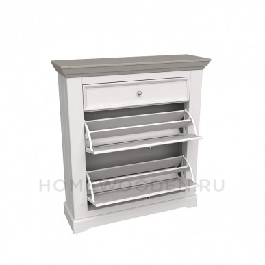 ТУМБА ДЛЯ ОБУВИ ФОРЕСТ БЕЛЫЙ ВОСК/АНТРАЦИТ