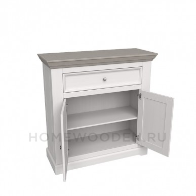 КОМОД ФОРЕСТ 2 ДВЕРИ 1 ЯЩИК БЕЛЫЙ ВОСК/АНТРАЦИТ