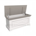 СУНДУК ФОРЕСТ С ОТКИДНОЙ КРЫШКОЙ БЕЛЫЙ ВОСК/АНТРАЦИТ