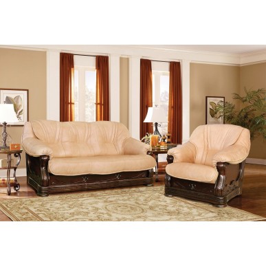 Диван и кресло Милан Натуральная кожа