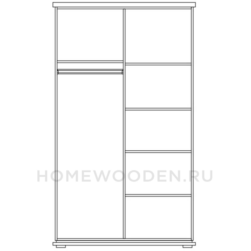 Шкаф для одежды Тунис П6.343.1.06 (П344.06)