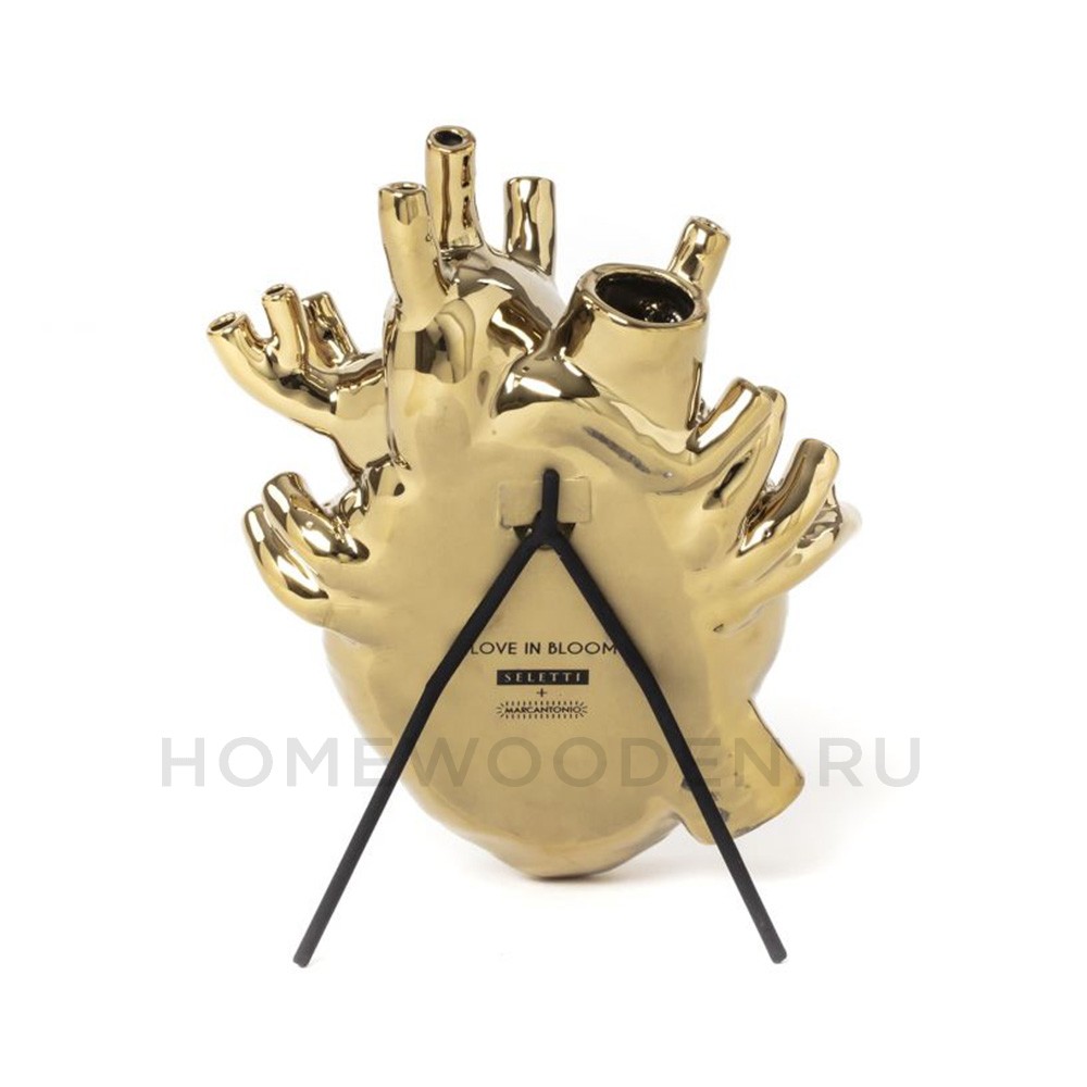 Ваза Seletti Love in Bloom Gold