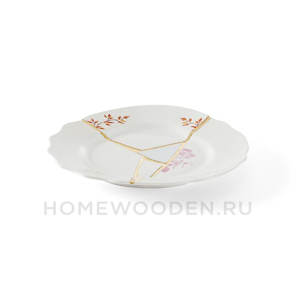 Десертная тарелка Seletti Kintsugi фарфор 09601