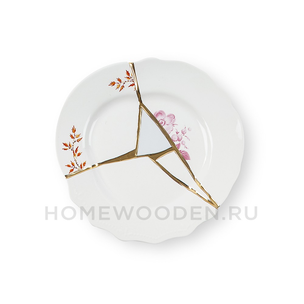 Десертная тарелка Seletti Kintsugi фарфор 09601