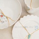 Десертная тарелка Seletti Kintsugi фарфор 09603