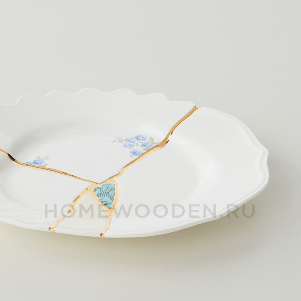 Десертная тарелка Seletti Kintsugi фарфор 09603
