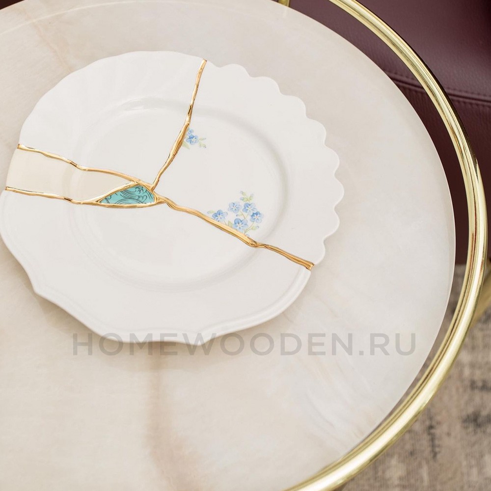 Десертная тарелка Seletti Kintsugi фарфор 09603