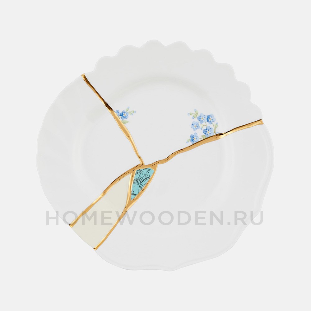 Десертная тарелка Seletti Kintsugi фарфор 09603