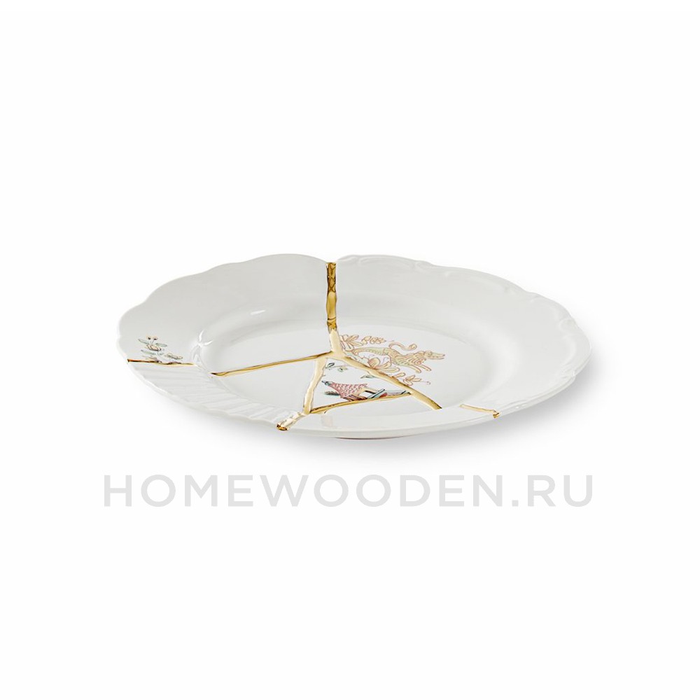 Десертная тарелка Seletti Kintsugi фарфор 09602