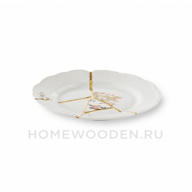 Десертная тарелка Seletti Kintsugi фарфор 09602 Десертная тарелка Seletti Kintsugi фарфор 09602