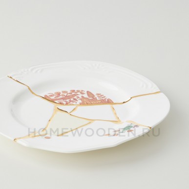 Тарелка Seletti Kintsugi фарфор 09611 Тарелка Seletti Kintsugi фарфор 09611