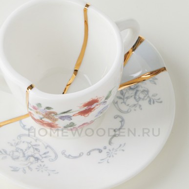 Кофейная пара Seletti Kintsugi фарфор 09641