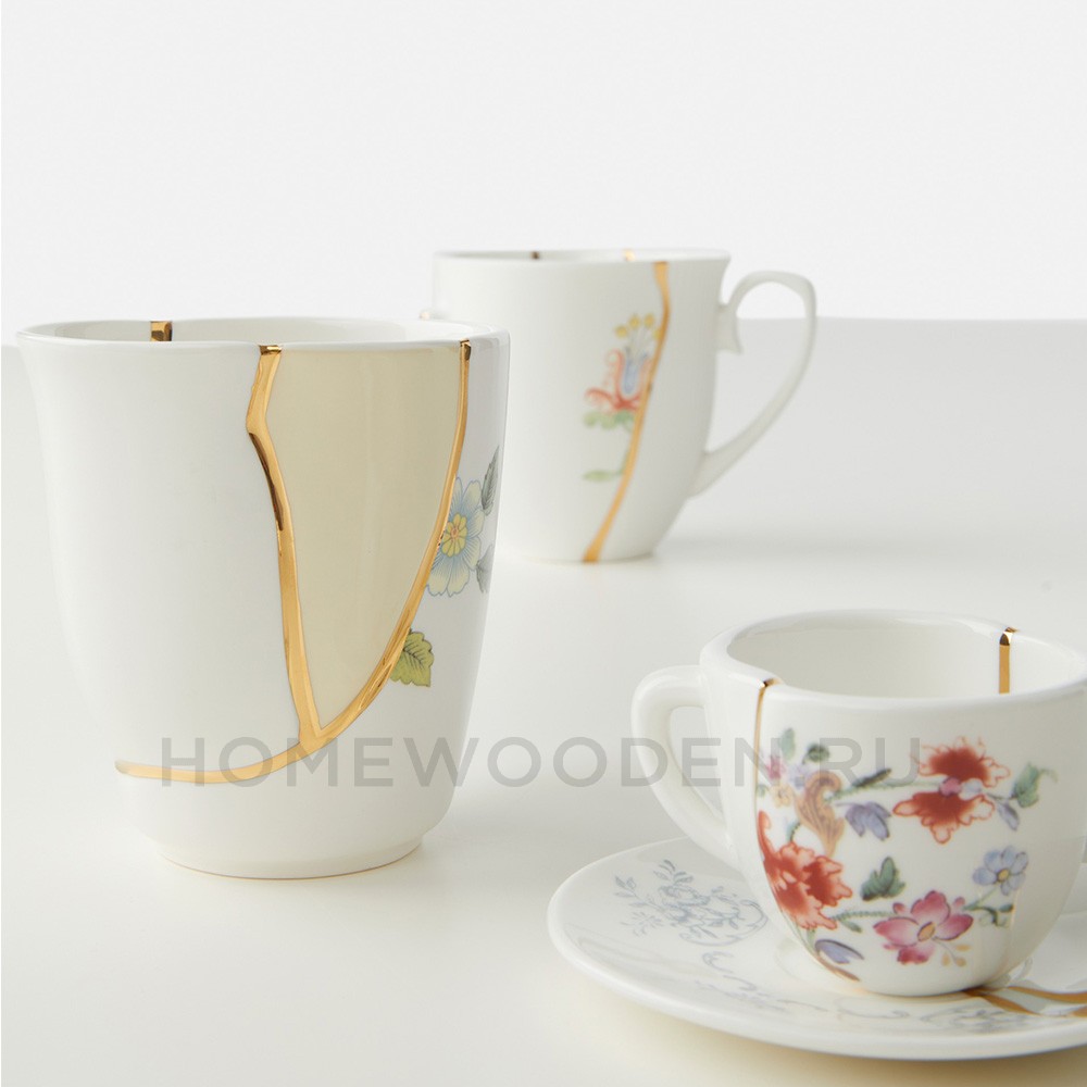 Кофейная пара Seletti Kintsugi фарфор 09641