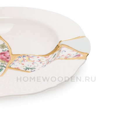 Тарелка глубокая Seletti Kintsugi фарфор 09623 Тарелка глубокая Seletti Kintsugi фарфор 09623
