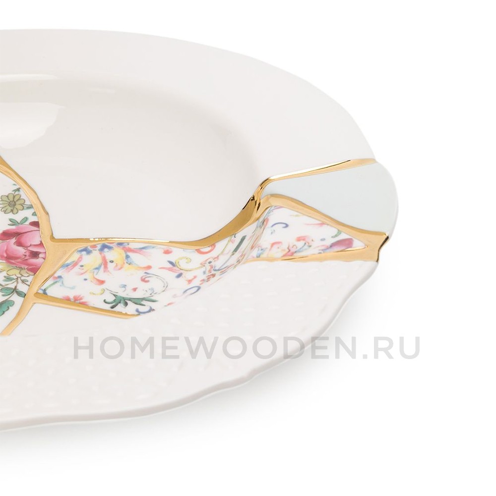 Тарелка глубокая Seletti Kintsugi фарфор 09623