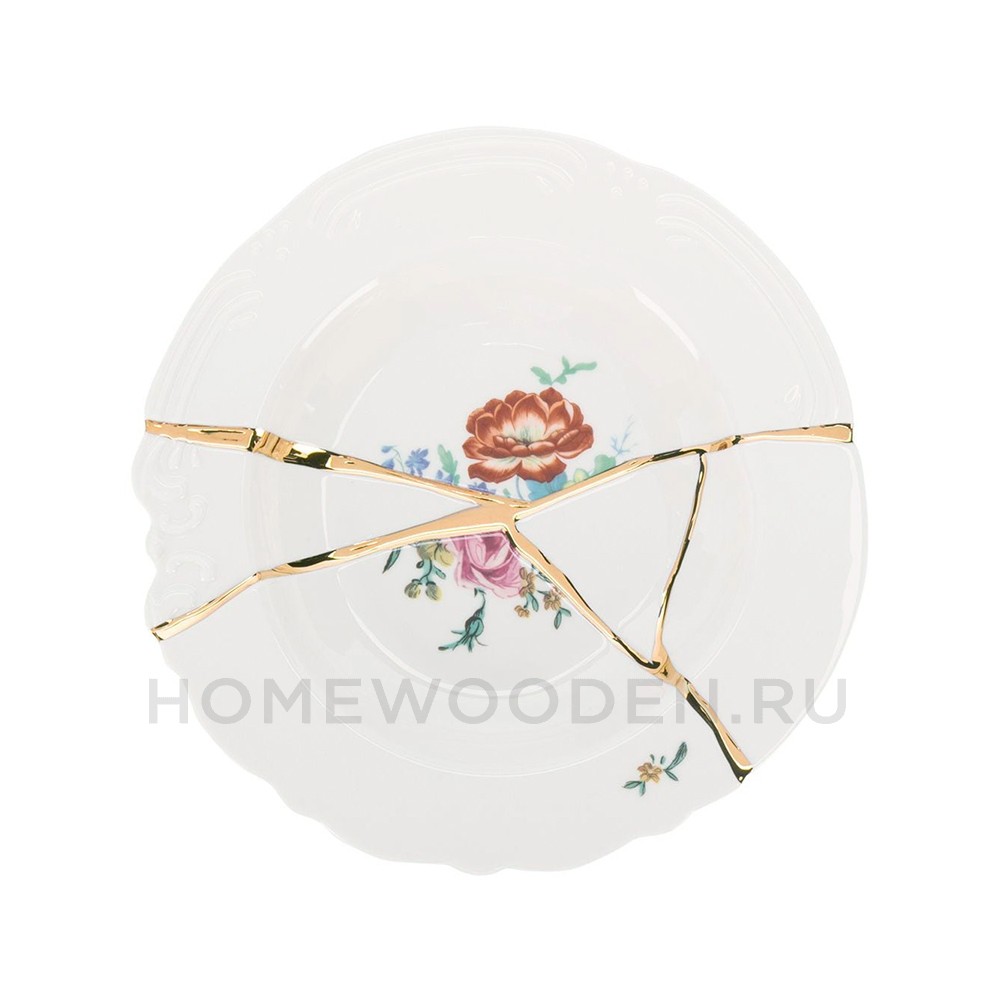 Тарелка глубокая Seletti Kintsugi фарфор 09622