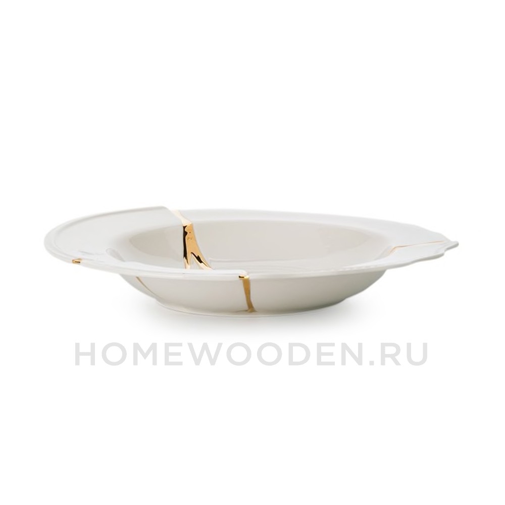 Тарелка глубокая Seletti Kintsugi фарфор 09621
