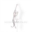 Настенный светильник белый Seletti Monkey Lamp Hanging Left