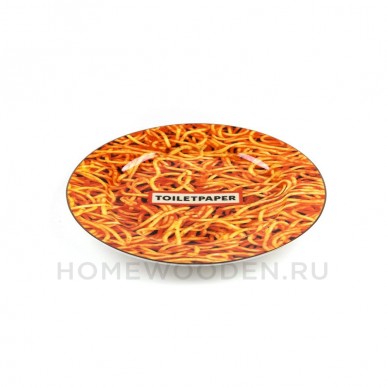 Тарелка Seletti Spaghetti Gold Border Тарелка Seletti Spaghetti Gold Border