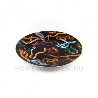 Тарелка Seletti Snakes Gold Border Тарелка Seletti Snakes Gold Border