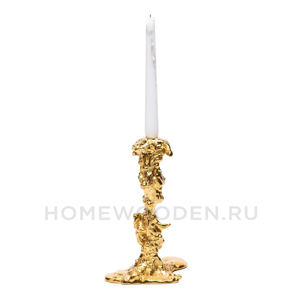 Подсвечник Pols Potten Drip candle holder gold l