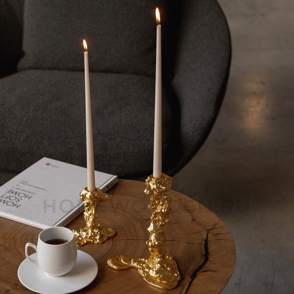 Подсвечник Pols Potten Drip candle holder gold l