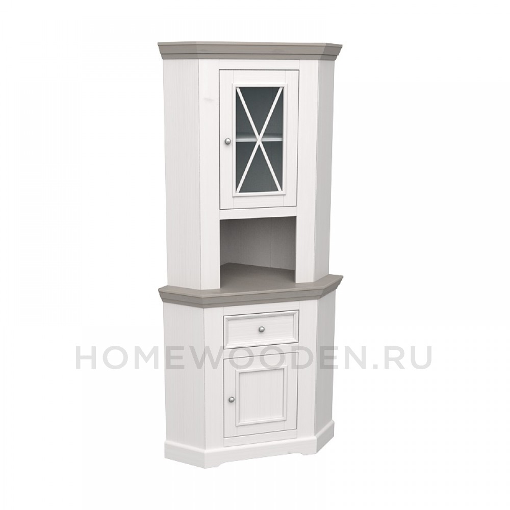 БУФЕТ ФОРЕСТ УГЛОВОЙ БЕЛЫЙ ВОСК/АНТРАЦИТ