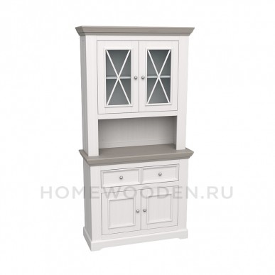 КОМОД ФОРЕСТ 2 ДВЕРИ 2 ЯЩИКА (КОМОД БУФЕТА) БЕЛЫЙ ВОСК/АНТРАЦИТ