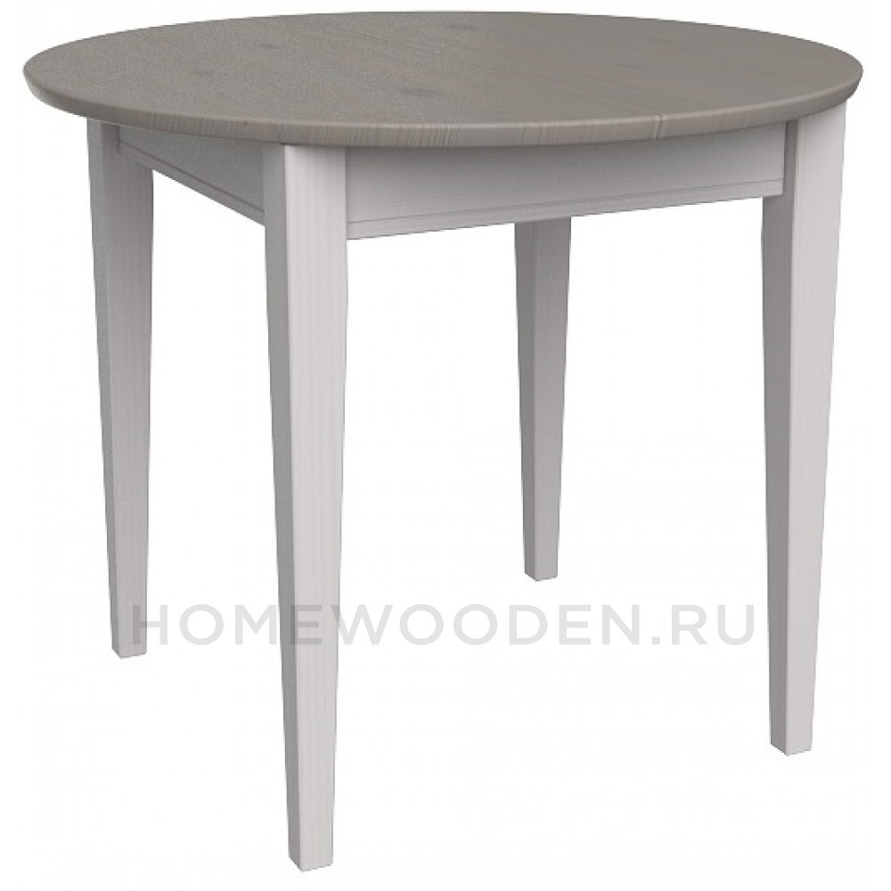 СТОЛ ОБЕДЕННЫЙ РАСКЛАДНОЙ ФОРЕСТ 90/125 БЕЛЫЙ ВОСК/АНТРАЦИТ