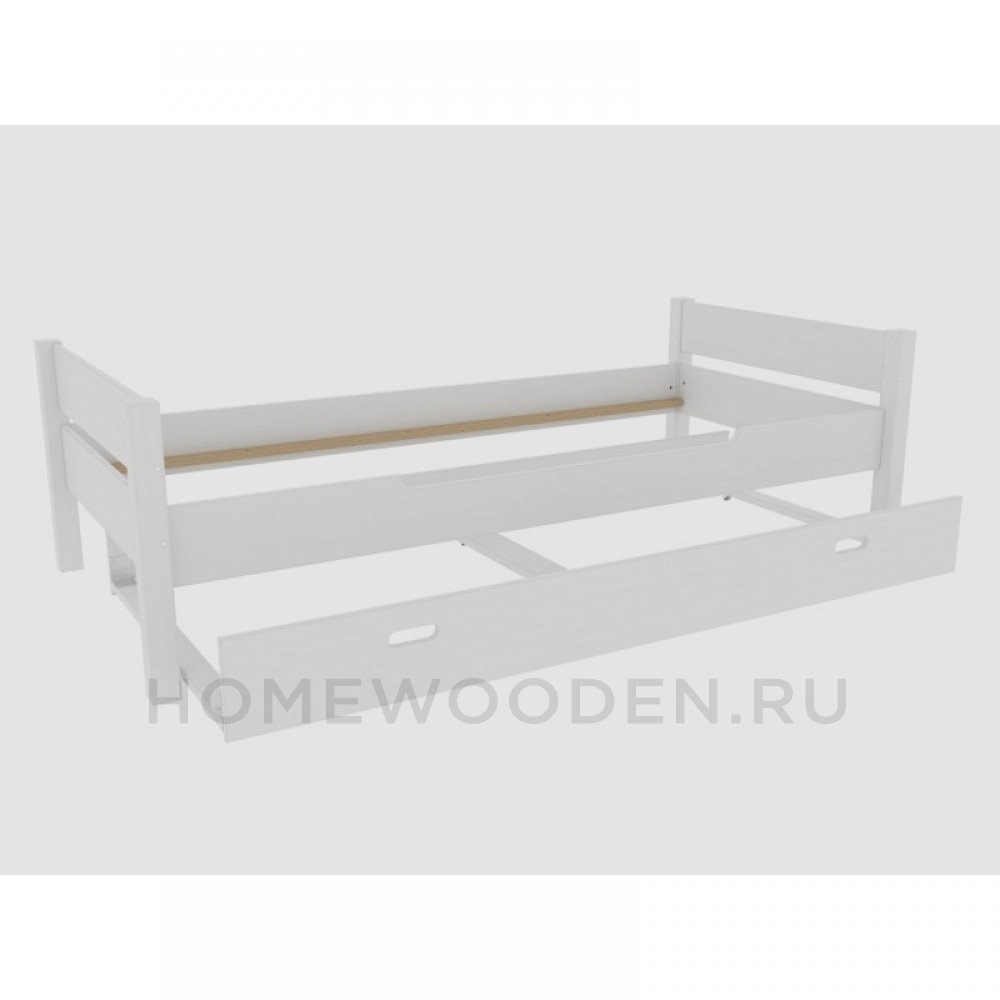 Кровать Амелия с дополнительным спальным местом 90х200 Белый воск