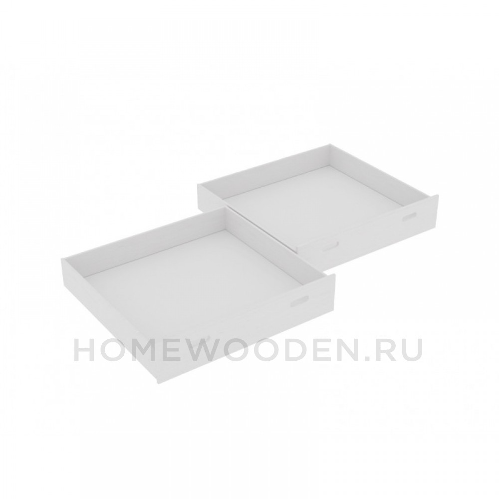 КОМПЛЕКТ ИЗ 2Х БЕЛЬЕВЫХ ЯЩИКОВ ДЛЯ КРОВАТИ АМЕЛИЯ БЕЛЫЙ ВОСК