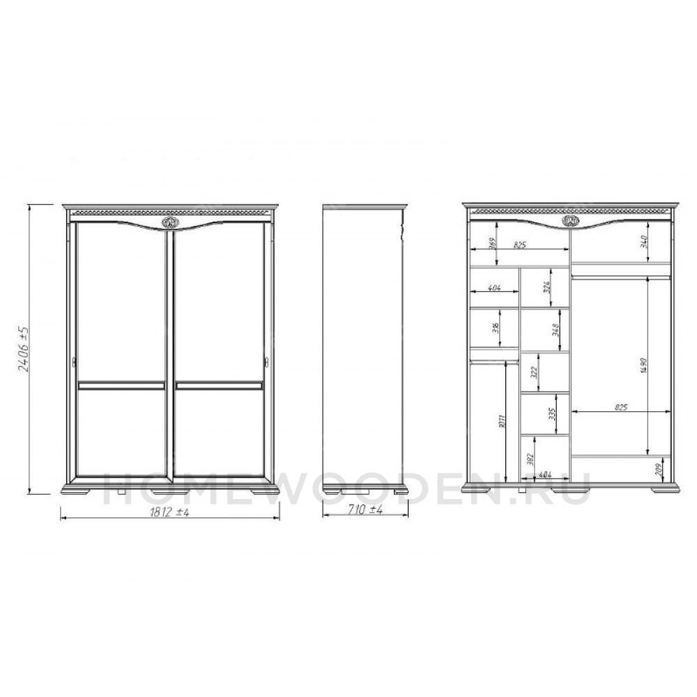 Шкаф-купе Лика ММ-137-01/02РБ
