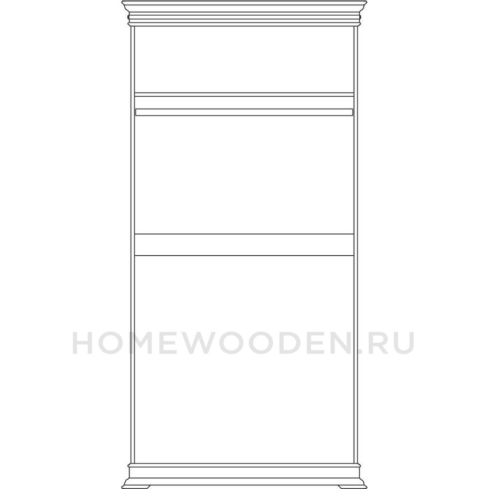 Шкаф для одежды 2д Верди Классик П1.487.0.37 (П487.37)