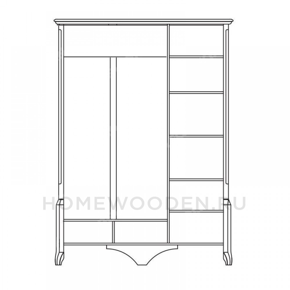 Шкаф Луиза ММ-227-01/03Б
