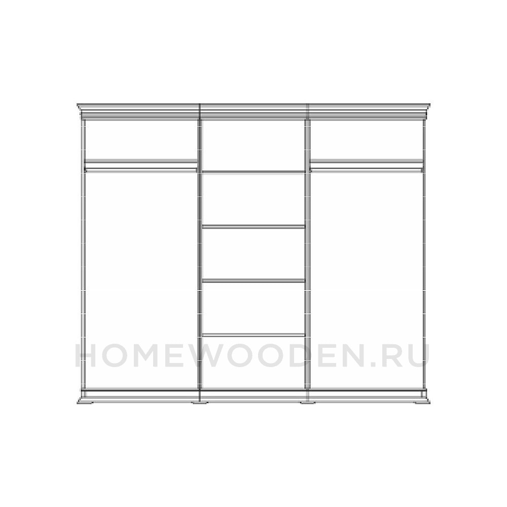 Шкаф для одежды 6д Верди Классик П3.0487.1.28 (П434.13)