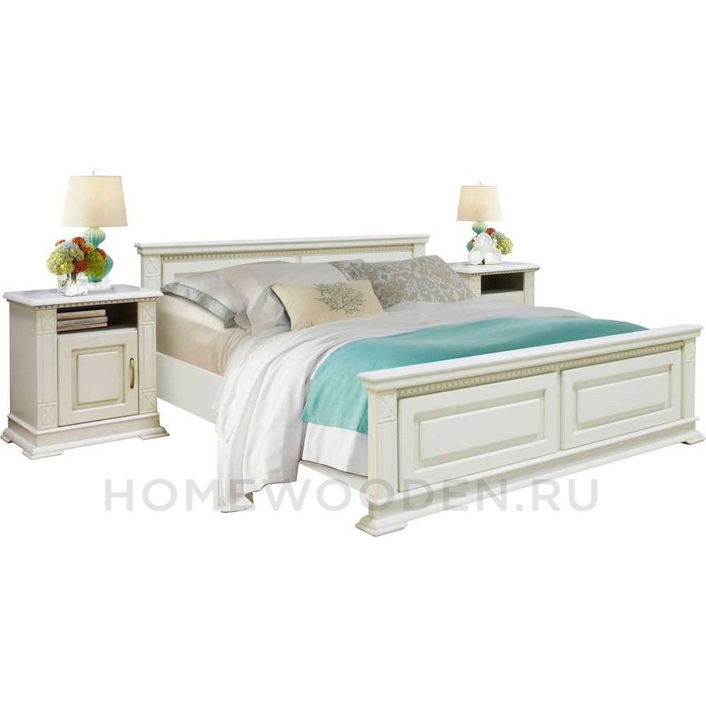 Кровать двойная Верди Классик с высоким изножьем П3.0487.1.12 (434.08м)