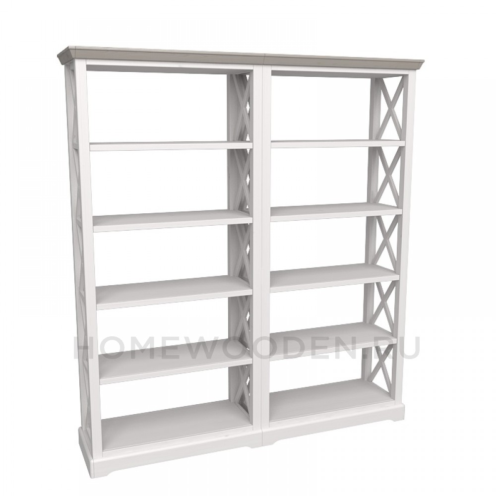 СТЕЛЛАЖ ФОРЕСТ СКВОЗНОЙ БЕЛЫЙ ВОСК/АНТРАЦИТ