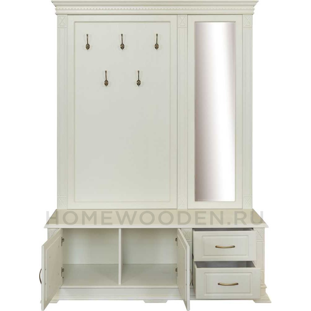 Тумба с вешалкой и зеркалом Верди Классик П3.0487.3.04 (П433.04Z)