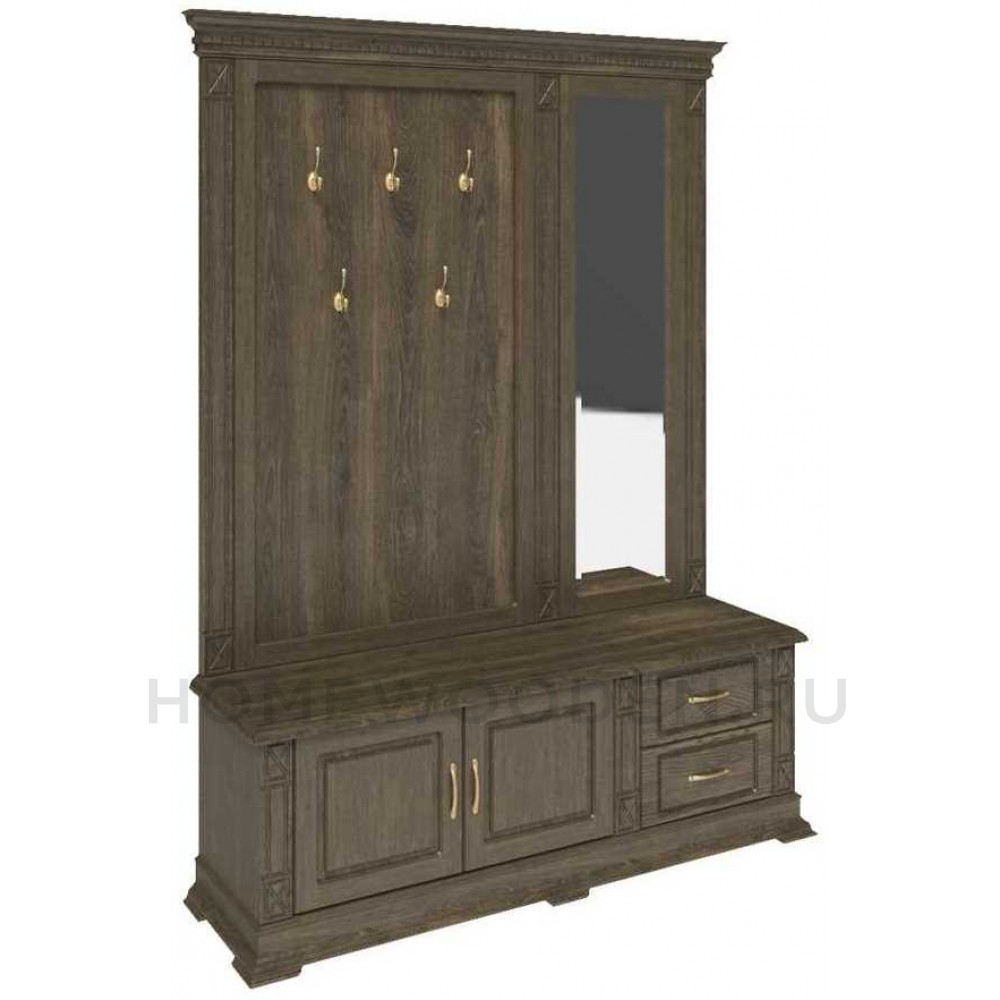 Тумба с вешалкой и зеркалом Верди Классик П3.0487.3.04 (П433.04Z)