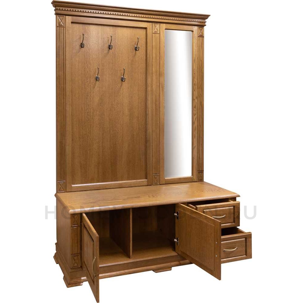 Тумба с вешалкой и зеркалом Верди Классик П3.0487.3.04 (П433.04Z)