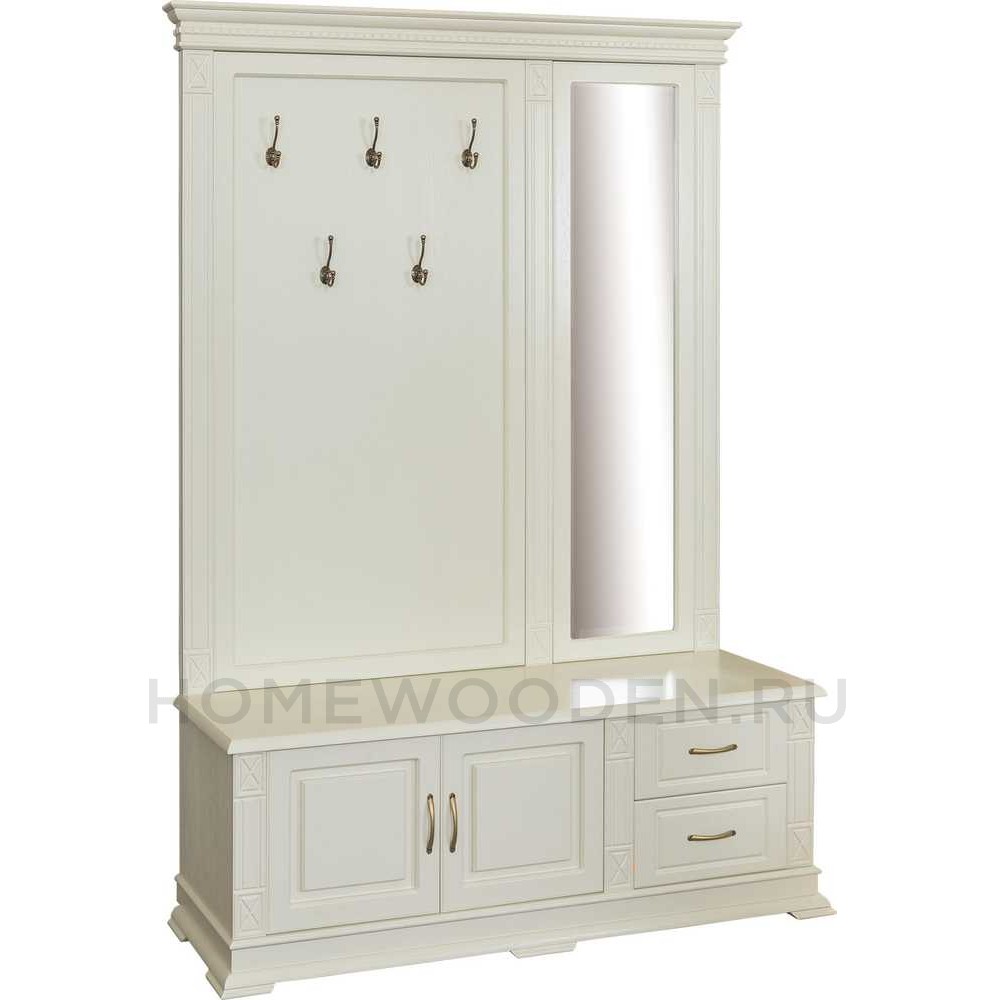 Тумба с вешалкой и зеркалом Верди Классик П3.0487.3.04 (П433.04Z)