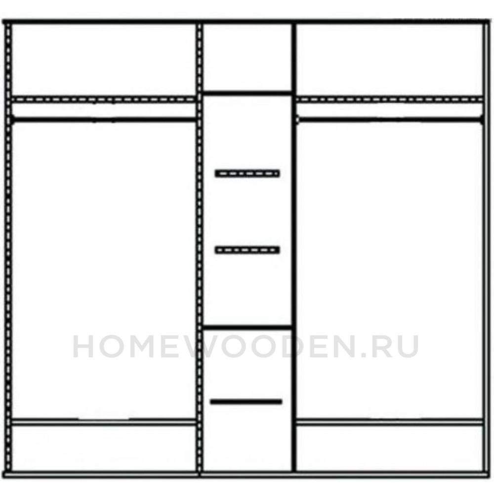 Шкаф для одежды Лика ММ-137-01/05