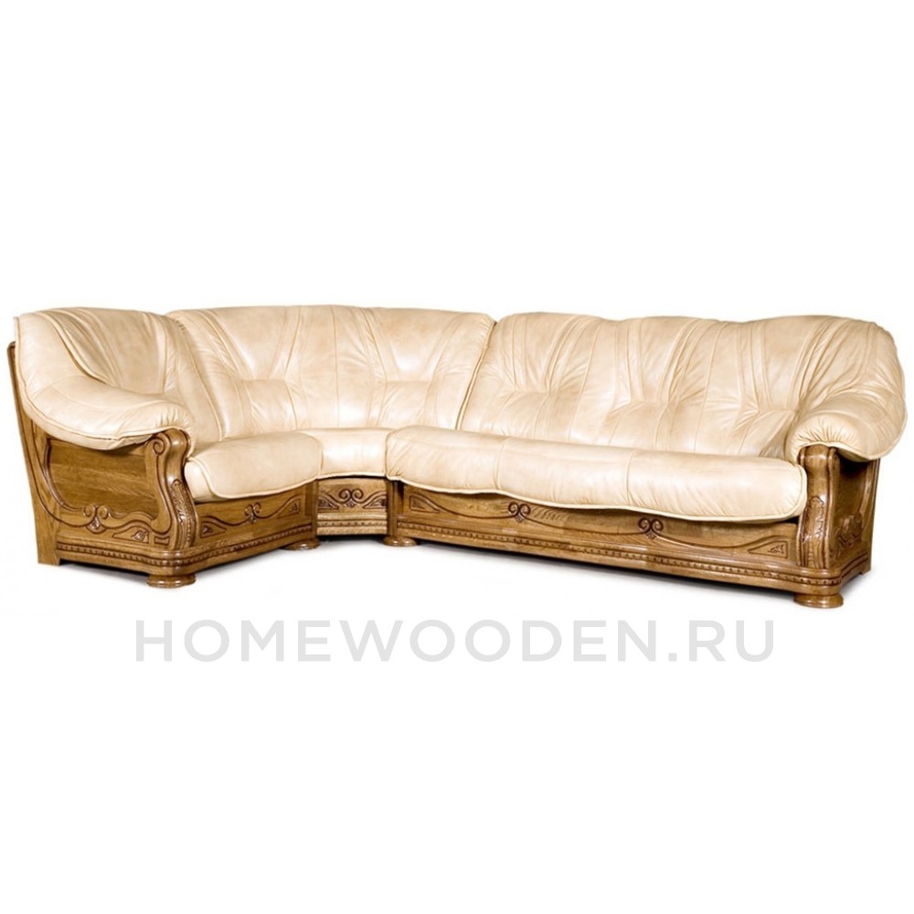 Кожаный диван угловой Милан 1 3Р-1