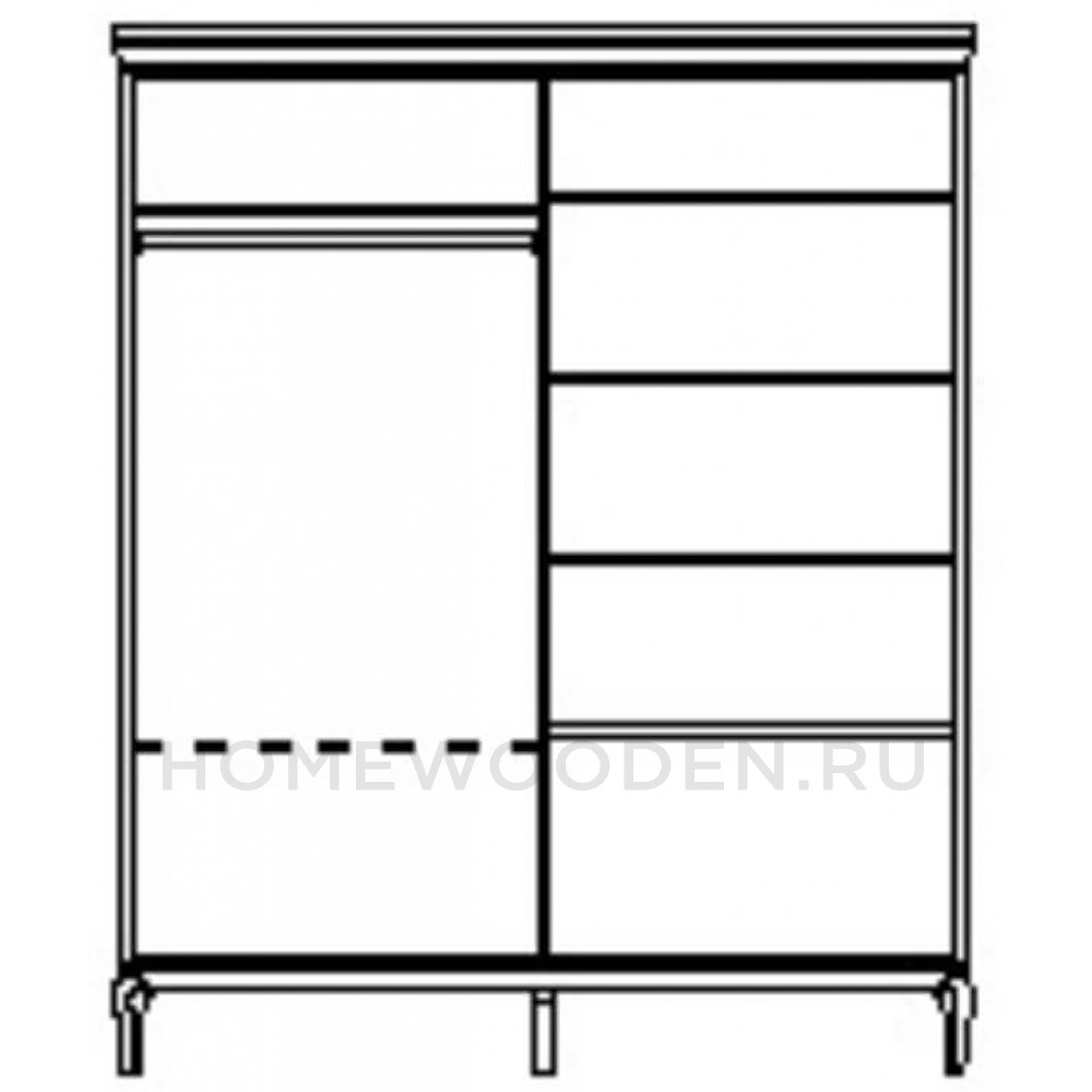 Шкаф для одежды Милана ММ-338-01/04
