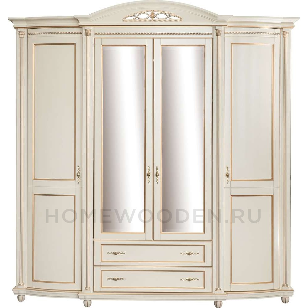 Шкаф для одежды 4д Валенсия Классик П3.0589.1.11 (П254.11)