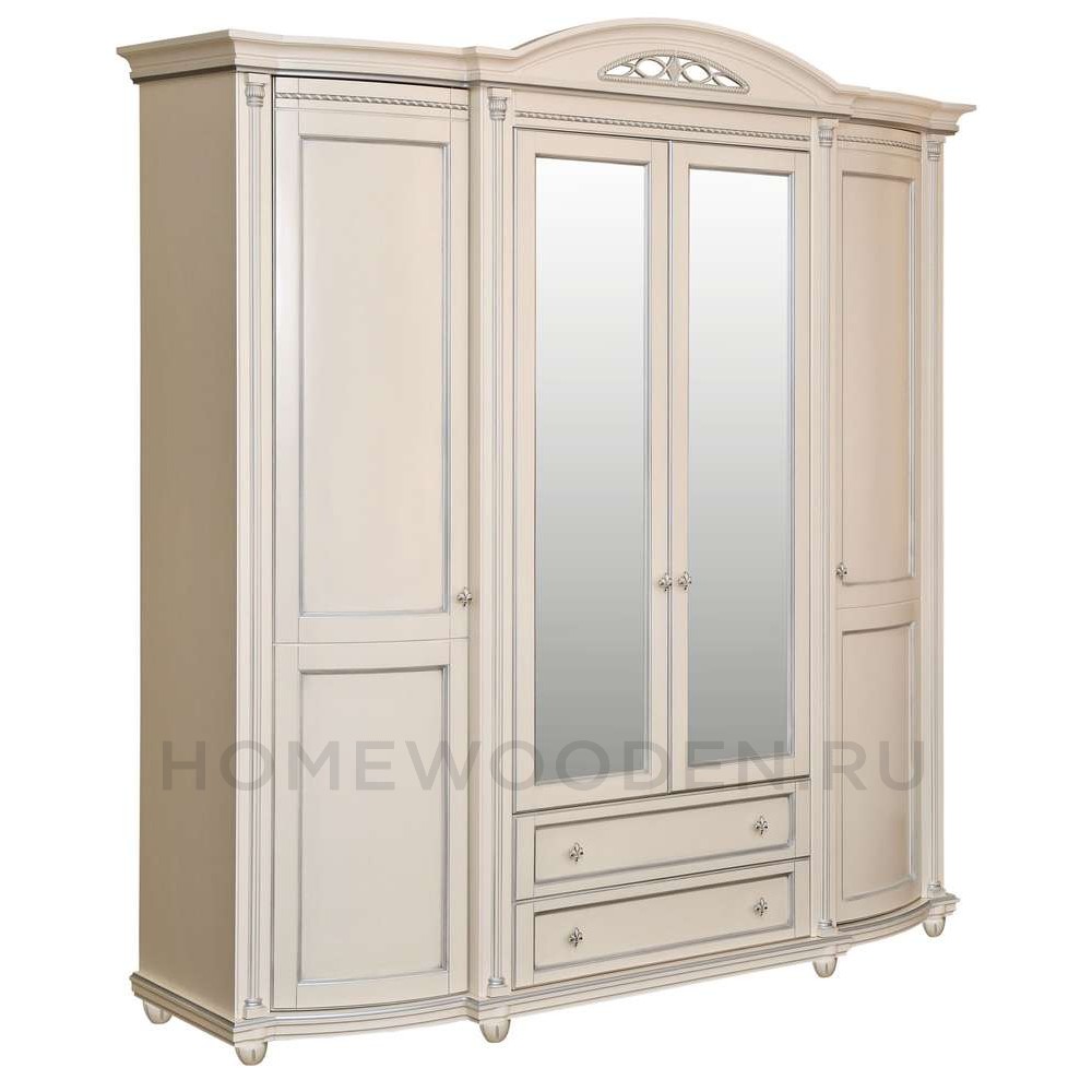 Шкаф для одежды 4д Валенсия Классик П3.0589.1.11 (П254.11)